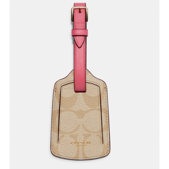 Coach Accessories Nwt Coach Luggage Tag In Signature Canvas Poshmark
